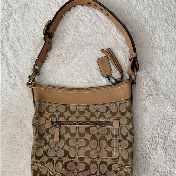 Coach Signature Logo Shoulder Bag - Picture 5 of 9